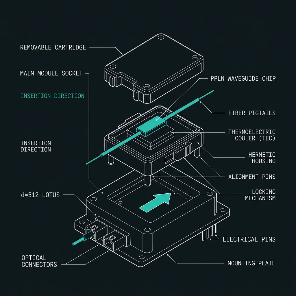 LOTUS replaceable nonlinear cartridge module exploded view