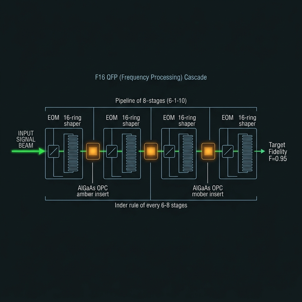 F16 QFP cascade with OPC inserts