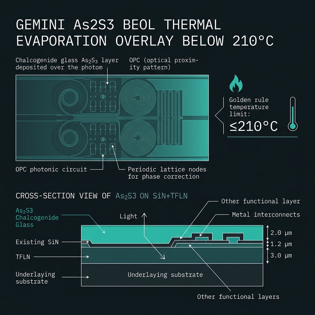 GEMINI As₂S₃ BEOL overlay — dual-rail path qubit, d=2, — comb