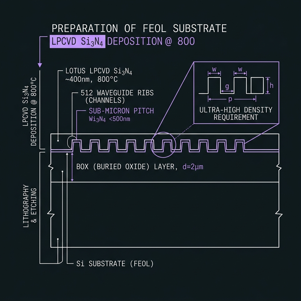 LOTUS Substrate & LPCVD Si₃N₄ — GF(512)=GF(2⁹), d=512, 20 GHz comb