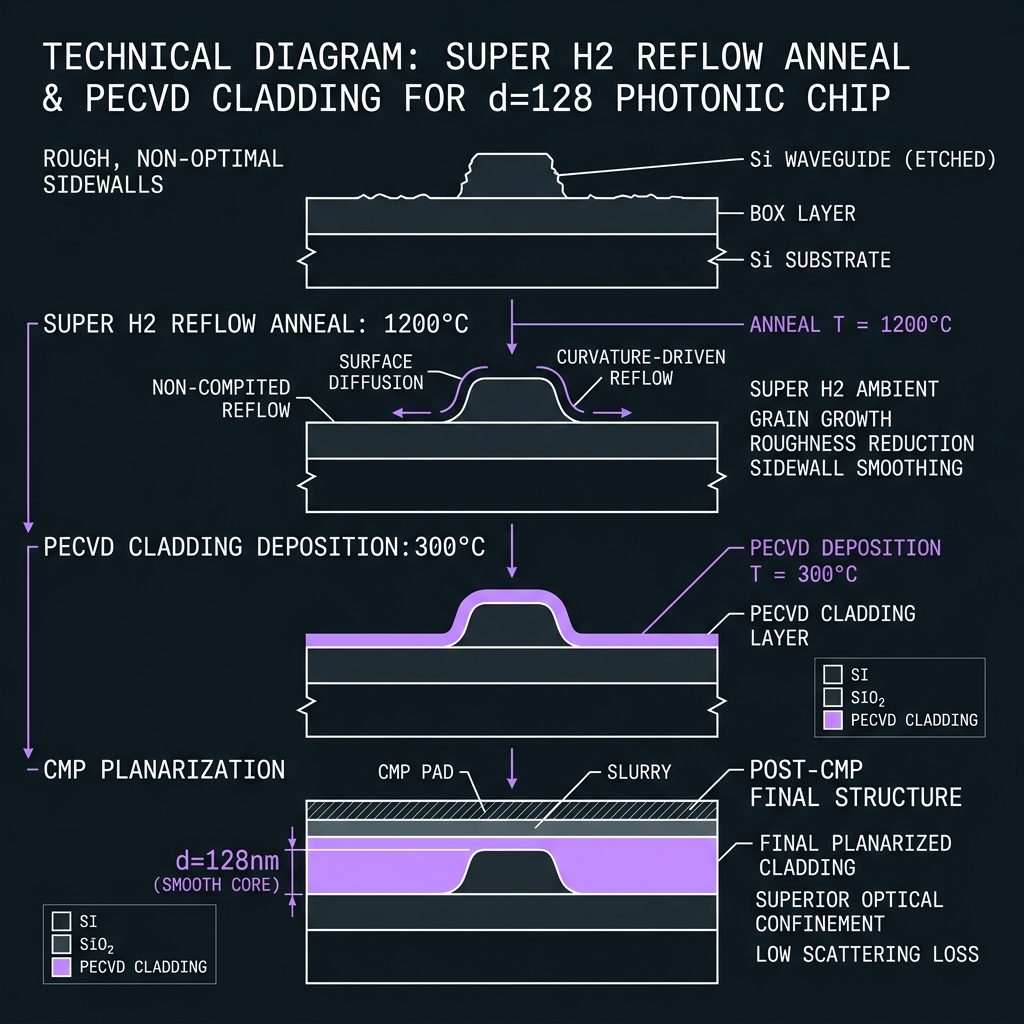 SUPER Anneal, clad & CMP — GF(128)=GF(2⁷), d=128, 35 GHz comb