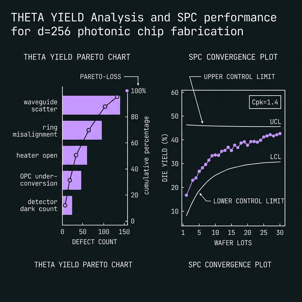 THETA Yield engineering Pareto — GF(256)=GF(2⁸), d=256, 25 GHz comb