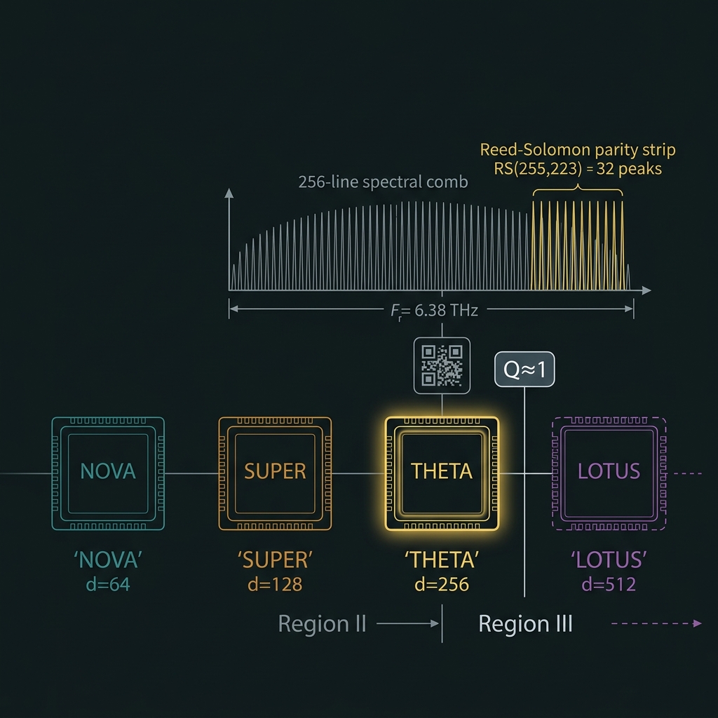 QUASAR lineup with THETA highlighted at Region III boundary