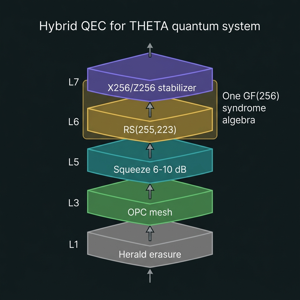 Hybrid QEC layer stack