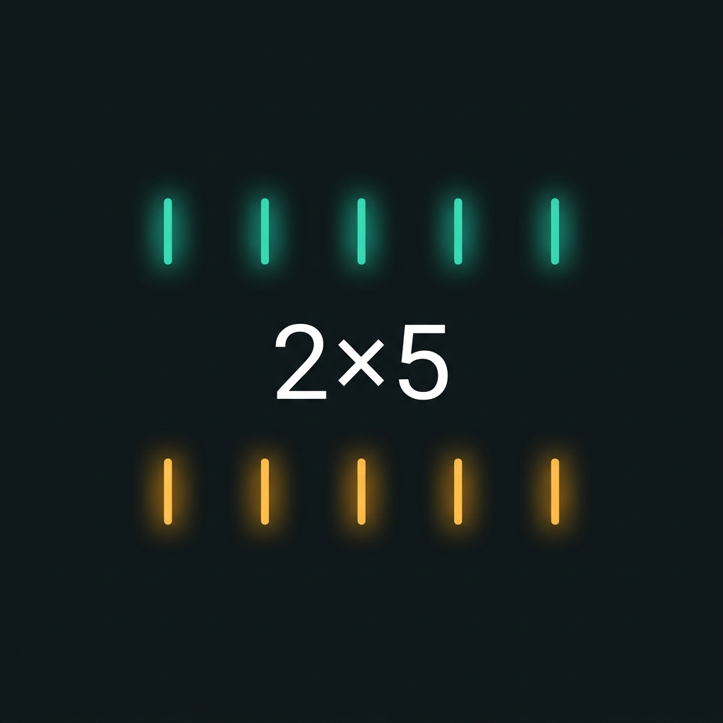 2×5 tensor-product spectral legend