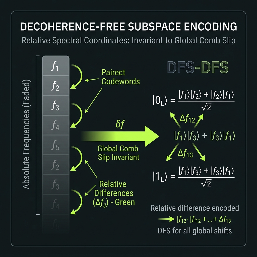 Relative spectral encoding invariant to common-mode drift