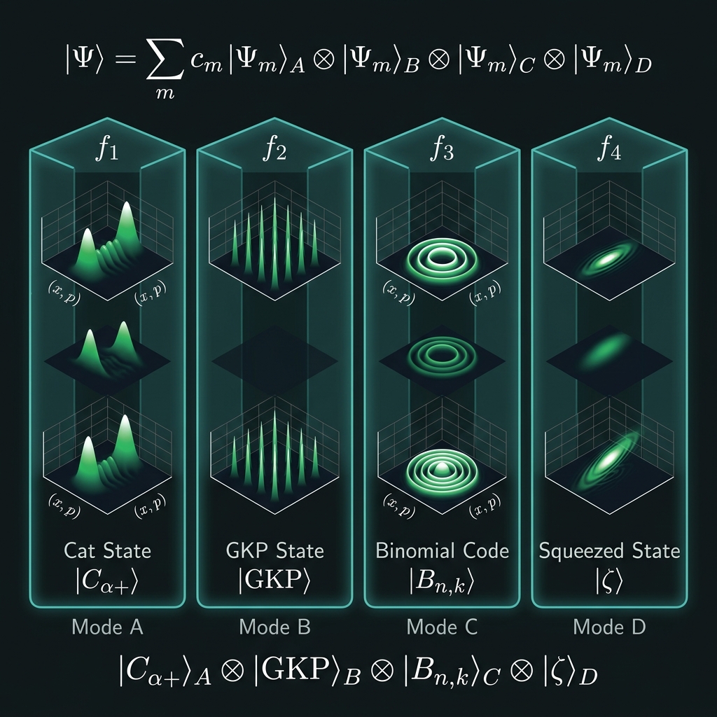 Bosonic codewords on frequency-bin modes