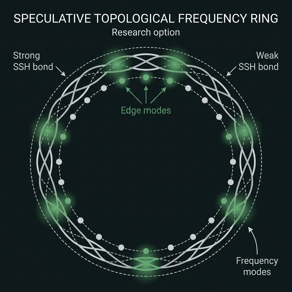 Speculative topological protection on frequency ring